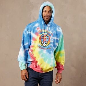 Grateful Dead Tie-Dye Hoodie - Blue, Yellow, Red
